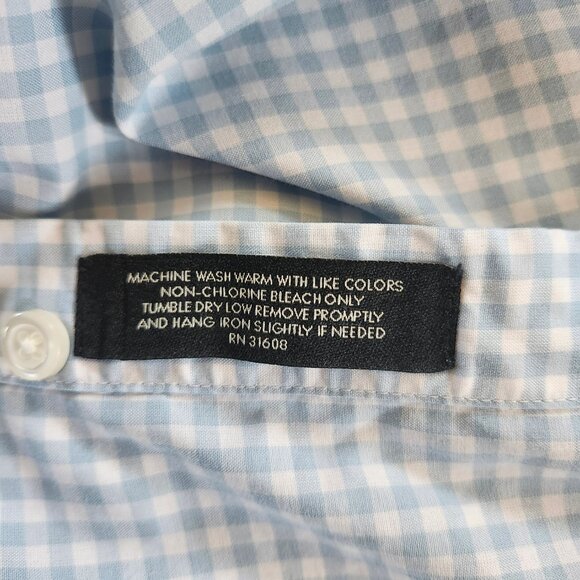 Jos a bank traveler collection button down collar solid dress shirt blue size M - Picture 6 of 12